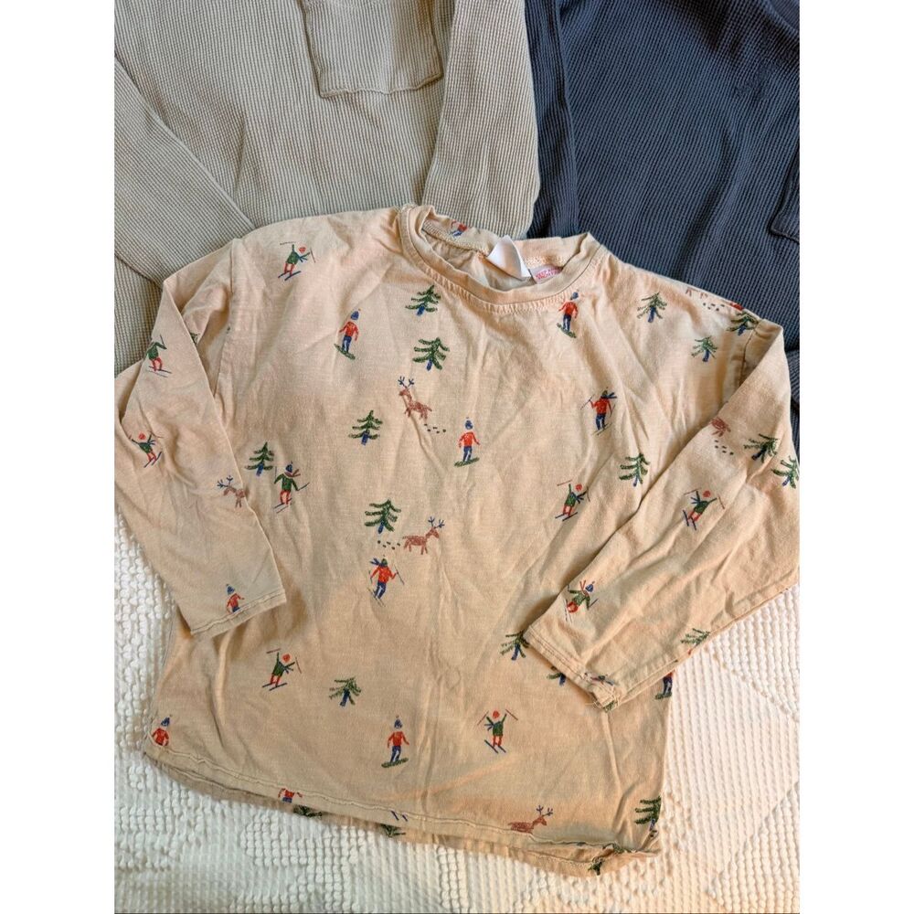 3pc Boys Size 4 Long Sleeve Bundle Zara Waffle - Picture 3 of 10